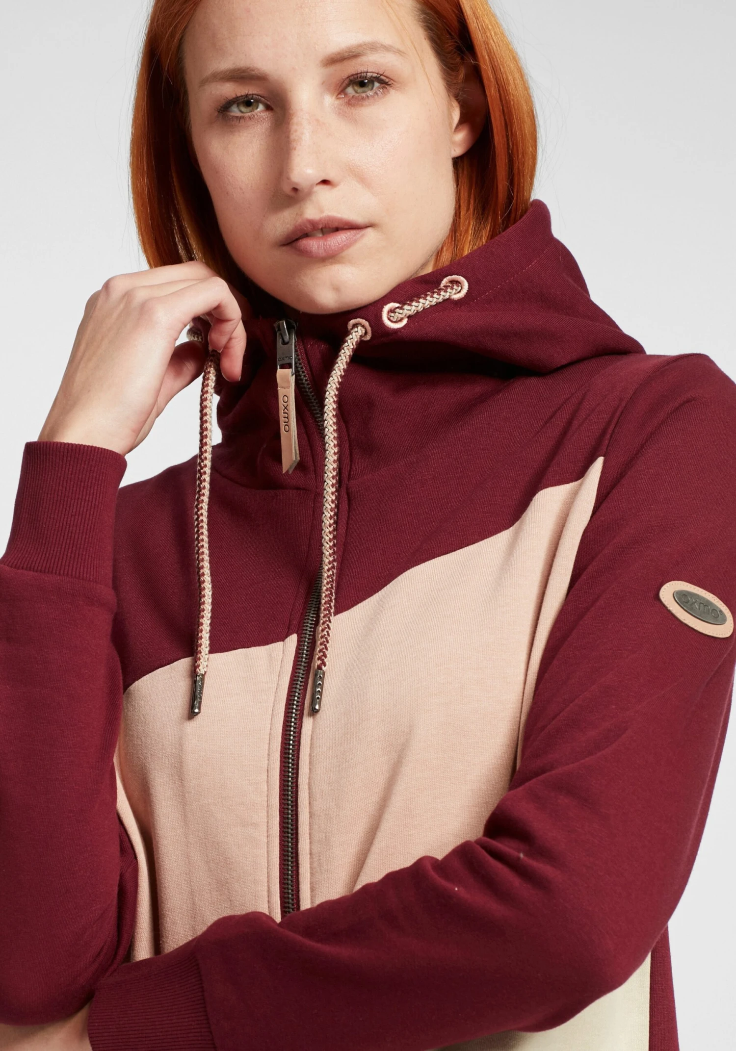 OXMO Sweatvesten Sweatvest Aggi Dames Rood 7 OXMO Sweatvesten Sweatvest Aggi Dames Rood - Afbeelding 5