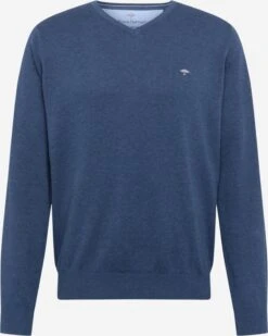 FYNCH-HATTON V-hals Truien Trui Heren Blauw Gemêleerd