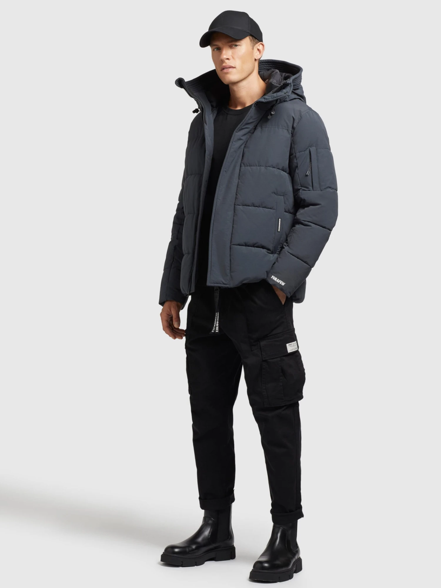 Khujo Winterjassen Winterjas Barat Heren Duifblauw 5 Khujo Winterjassen Winterjas Barat Heren Duifblauw - Afbeelding 3